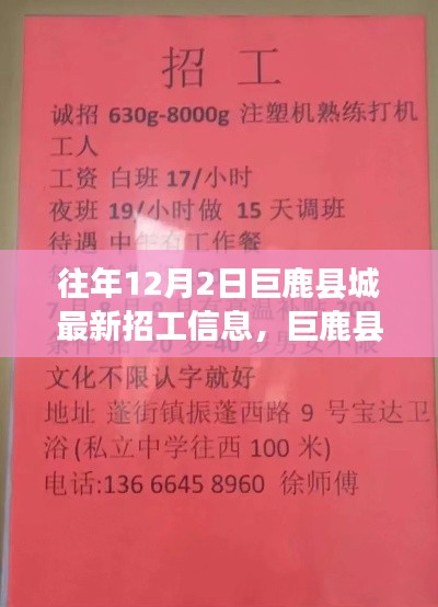 巨鹿县城最新招工信息抢先看,热推岗位与机会大放送!