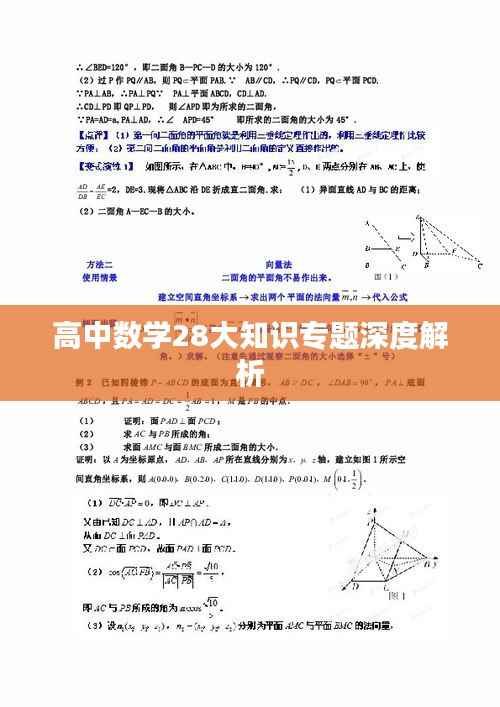 高中数学28大知识专题深度解析