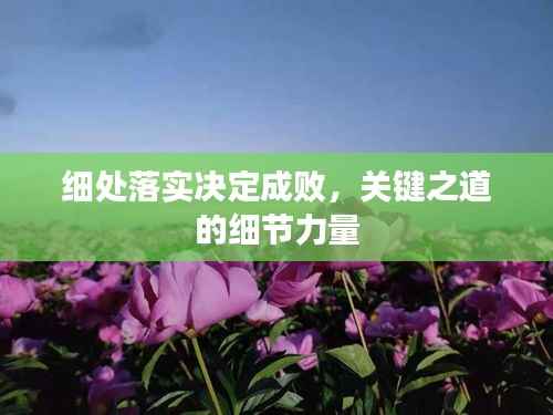 细处落实决定成败,关键之道的细节力量
