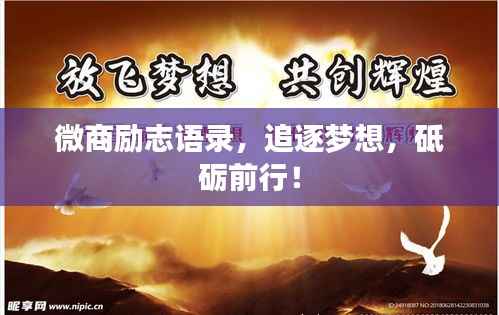 微商励志语录,追逐梦想,砥砺前行!