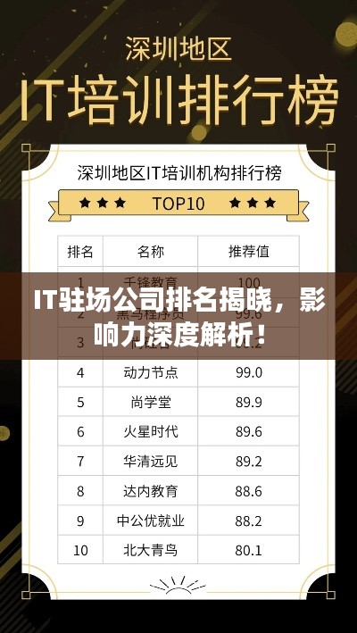 IT驻场公司排名揭晓,影响力深度解析!